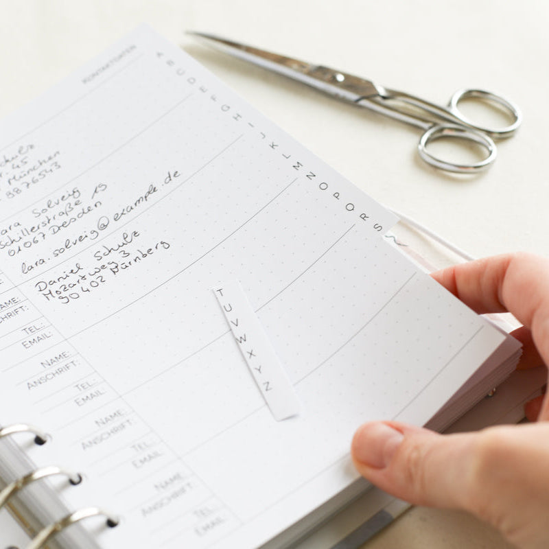 Kalendereinlagen Adressliste