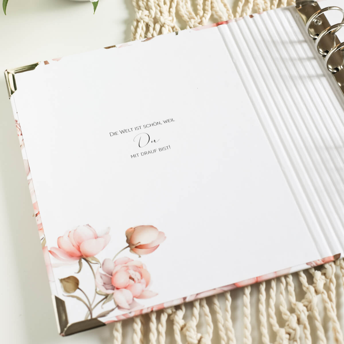 B-Ware Ringbuch Binder Pfingstrosen