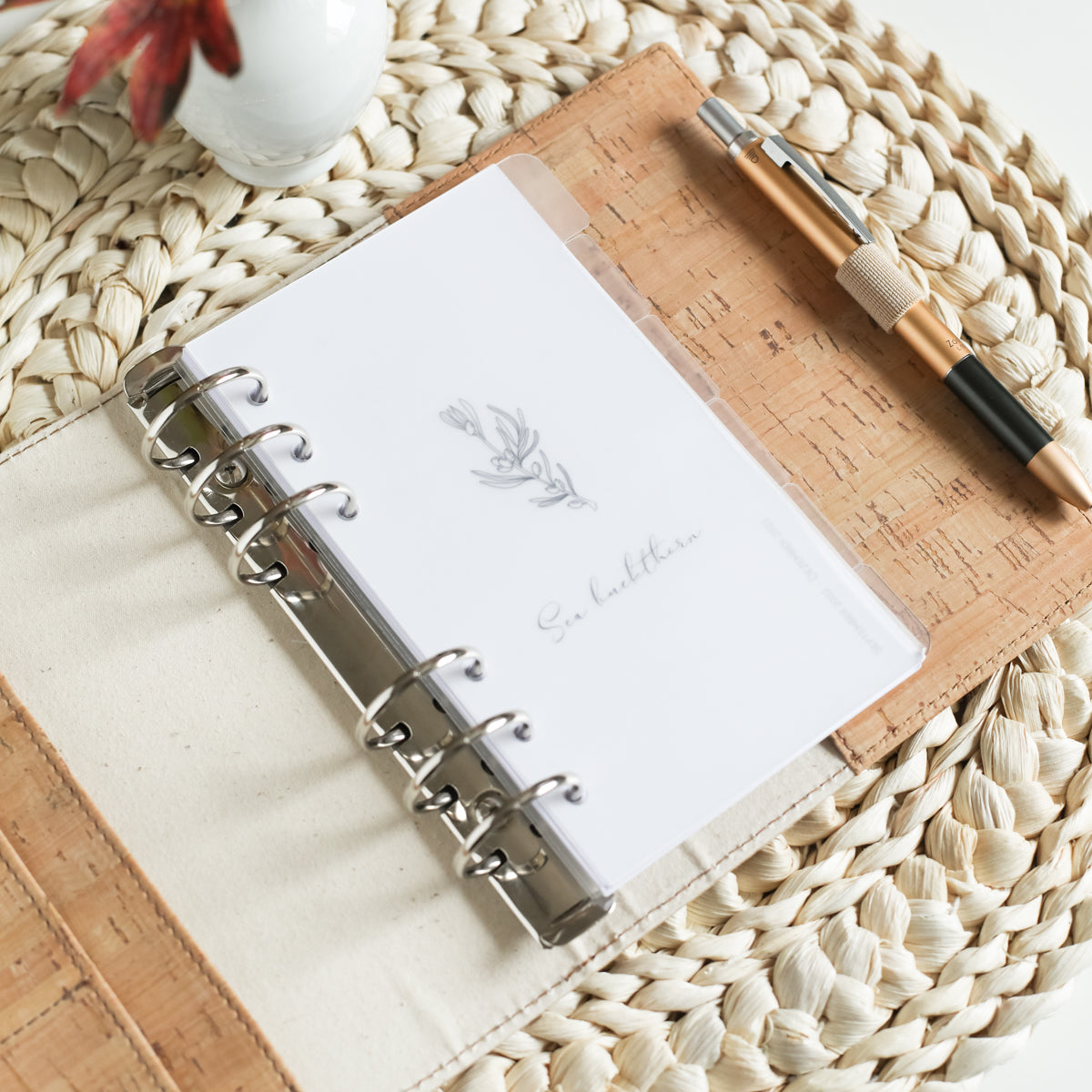 Ringbuch Planer Hülle Kork natur beige