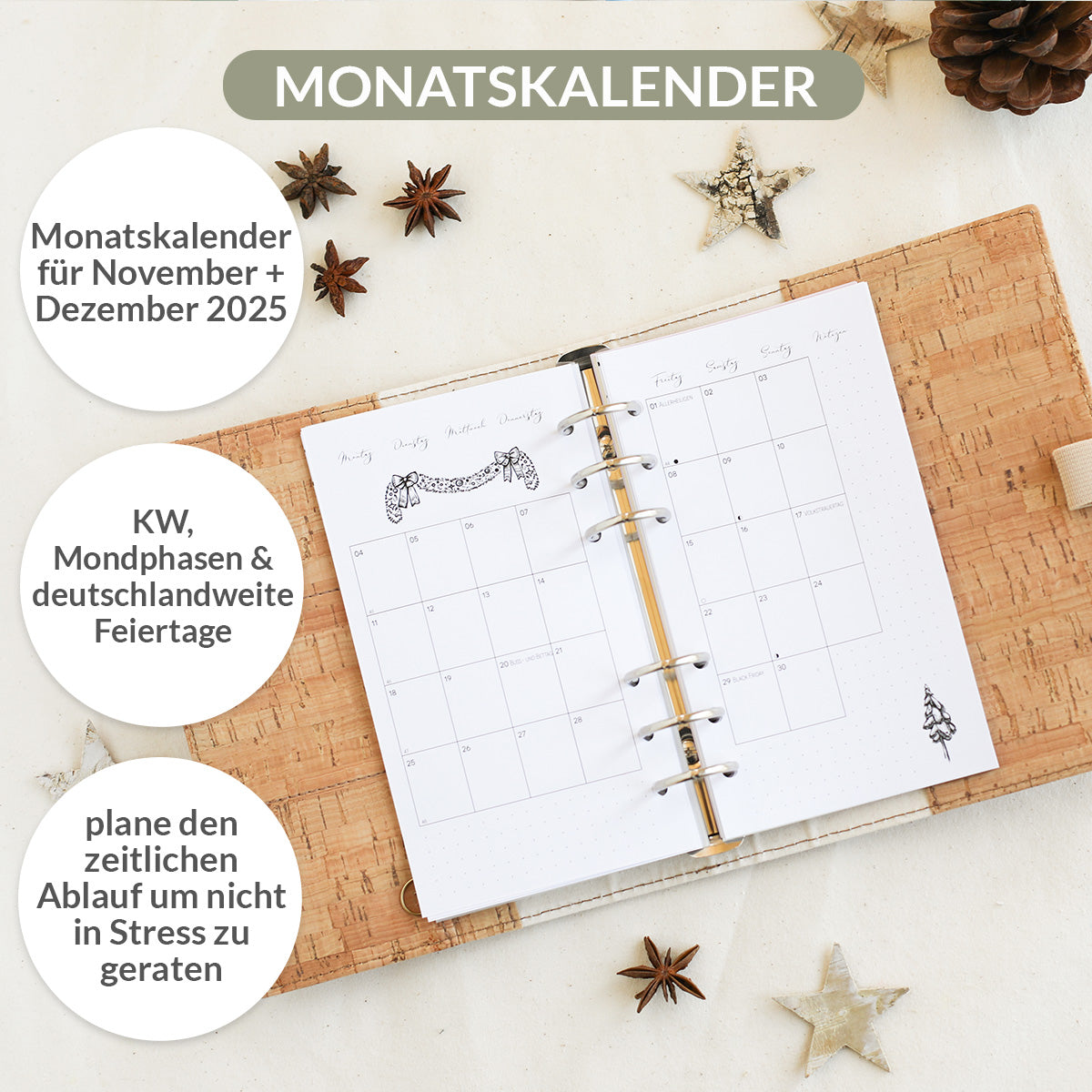 Limited Edition: Kalendereinlagen Weihnachtsplaner