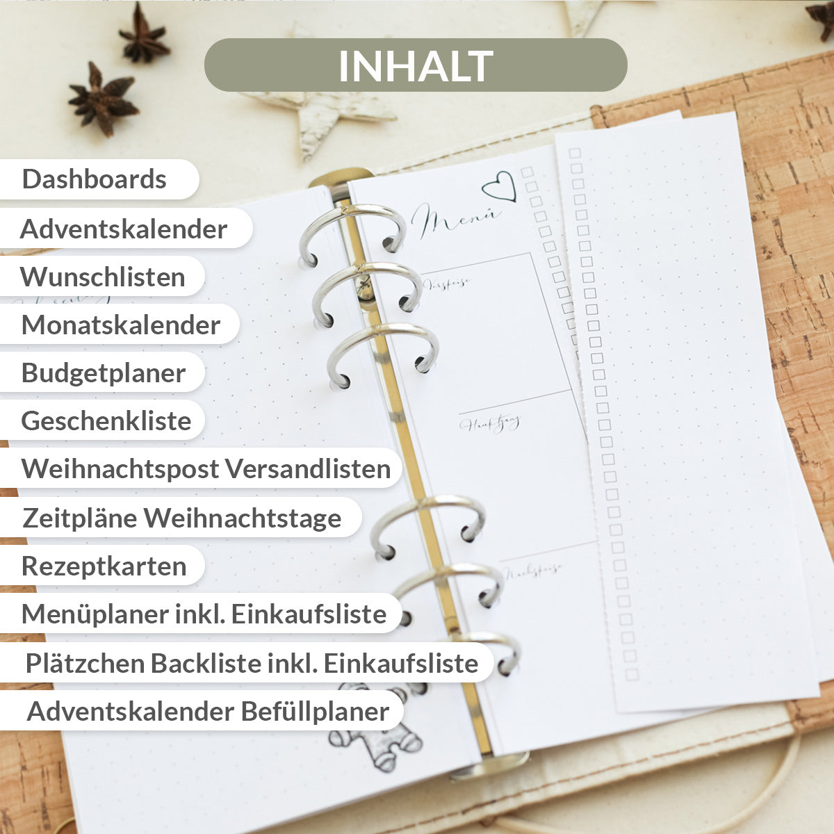 Limited Edition: Kalendereinlagen Weihnachtsplaner
