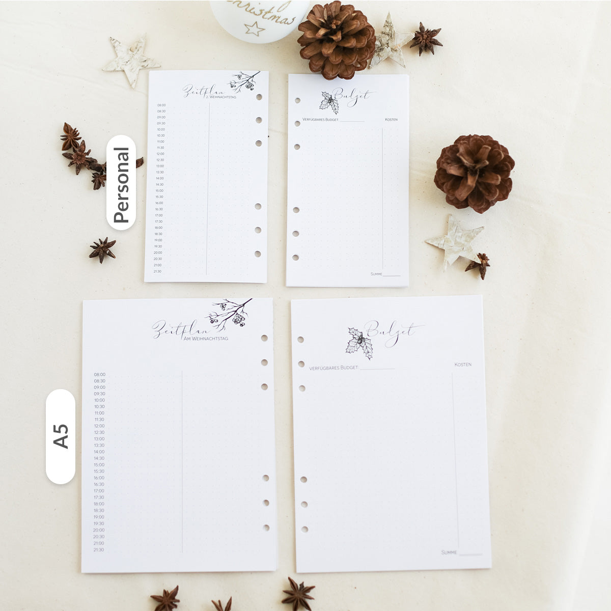 Limited Edition: Kalendereinlagen Weihnachtsplaner
