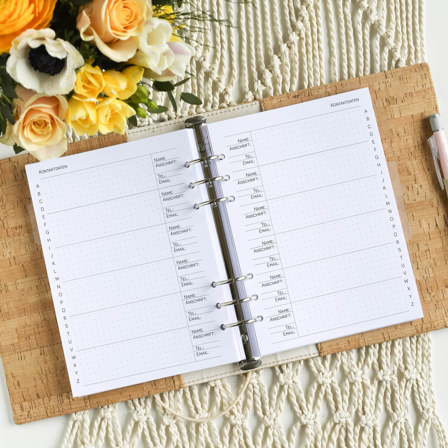 Kalendereinlagen Adressliste