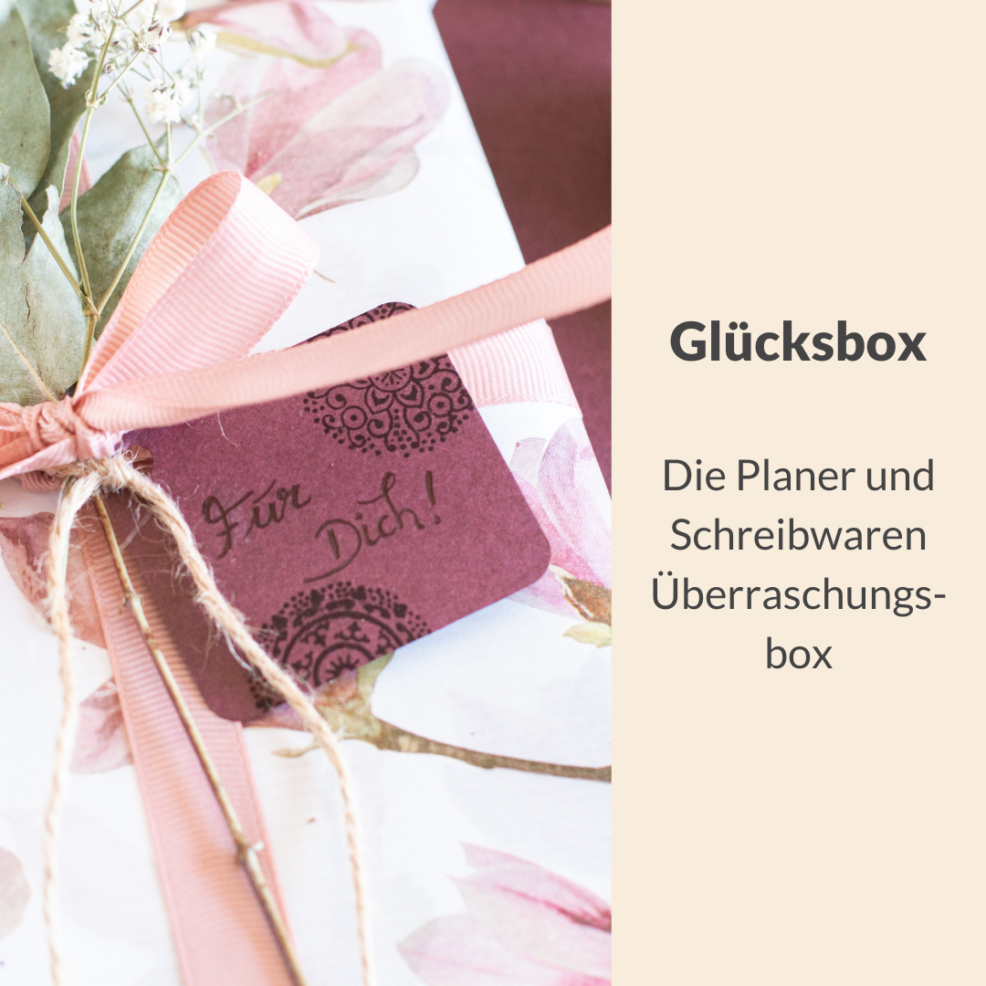 Vorbestellung: Glücksbox - Das Planer und Schreibwaren Überraschungspaket