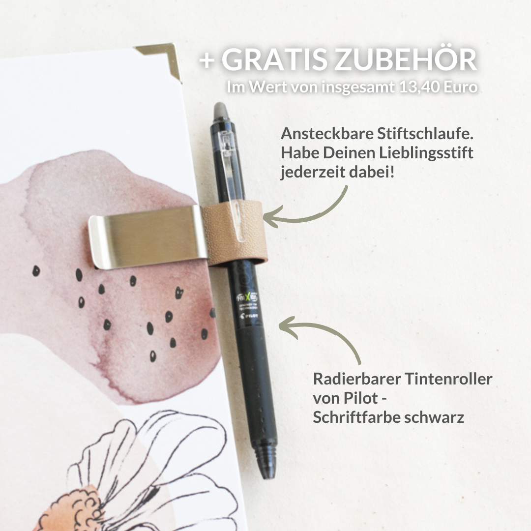 ✨ Kopf Frei Set ✨ inkl. A5 Ringbuchplaner + gratis Tintenroller und Stiftschlaufe