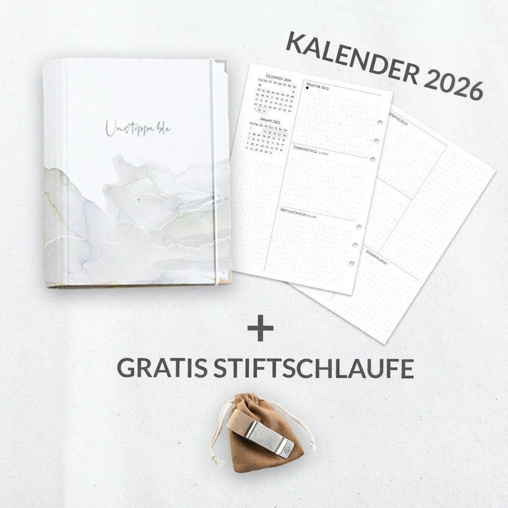 ✨ Starter Set ✨- Ringbuch A5 inkl. 2026 Kalender und Gratis Stiftschlaufe