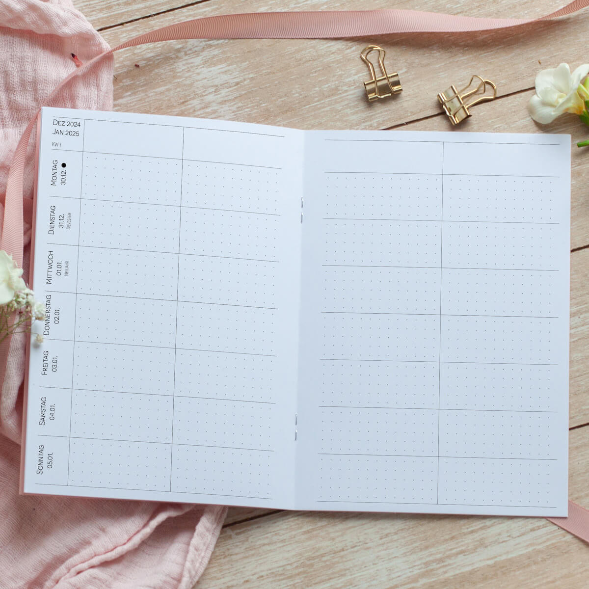 Traveler's Notebook Kalender 2024 + 2025 Kalenderhefte Kalenderglück